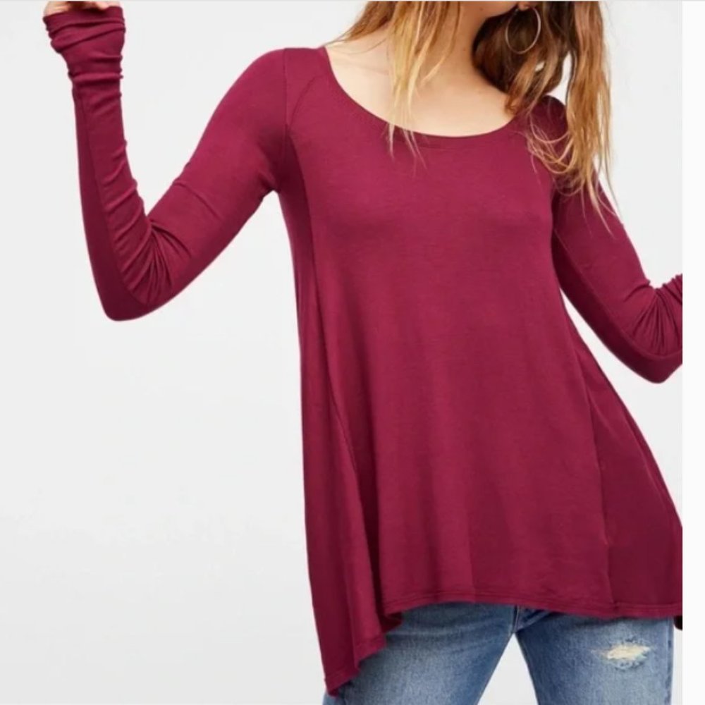 Free People Merlot January Long Sleeve Size XS NWT